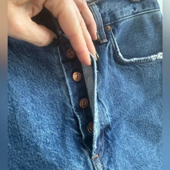 Agolde Quinn Denim Skirt 28 boho festival layered staple westerncore flattering - Picture 4 of 8